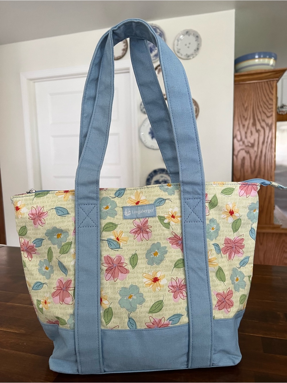 Longaberger 2009 Mother's Day Floral Tote Bag